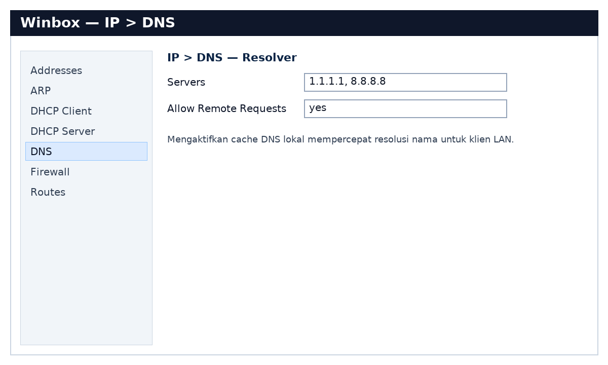 DNS settings